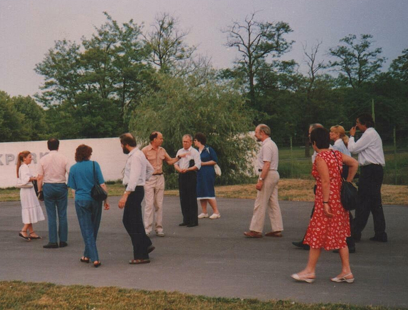 1982 – DGS in Szeged (Ungarn) mit Sylvia Schaller, Werner Felber, János Szilárd, Armin Schmidtke, Hans Wedler und Klaus Böhme (v.l.n.r)