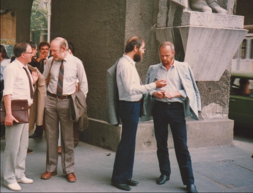 1982 – DGS in Szeged (Ungarn) mit Heinz Hennig, Hans Wedler, Werner Felber und Gernot Sonneck (v.l.n.r.)